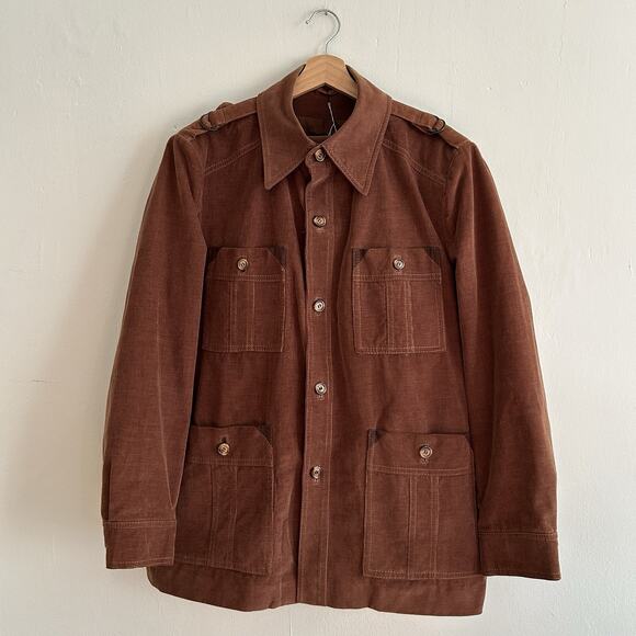 Vintage Jcpenny Corduroy Field Jacket Suit Brown Coordinated Sportswear 46L 40W